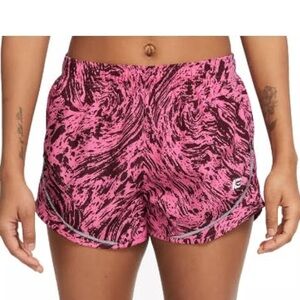 Nike Dri-FIT Tempo Running Shorts Pink Marble Print Workout Size Small [EUC]